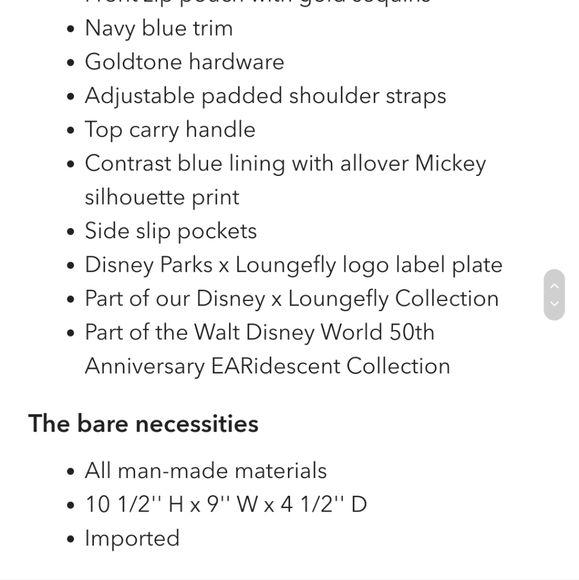 Loungefly x Disney Parks Minnie Mouse EARidescent Mini Backpack - Picture 9 of 9